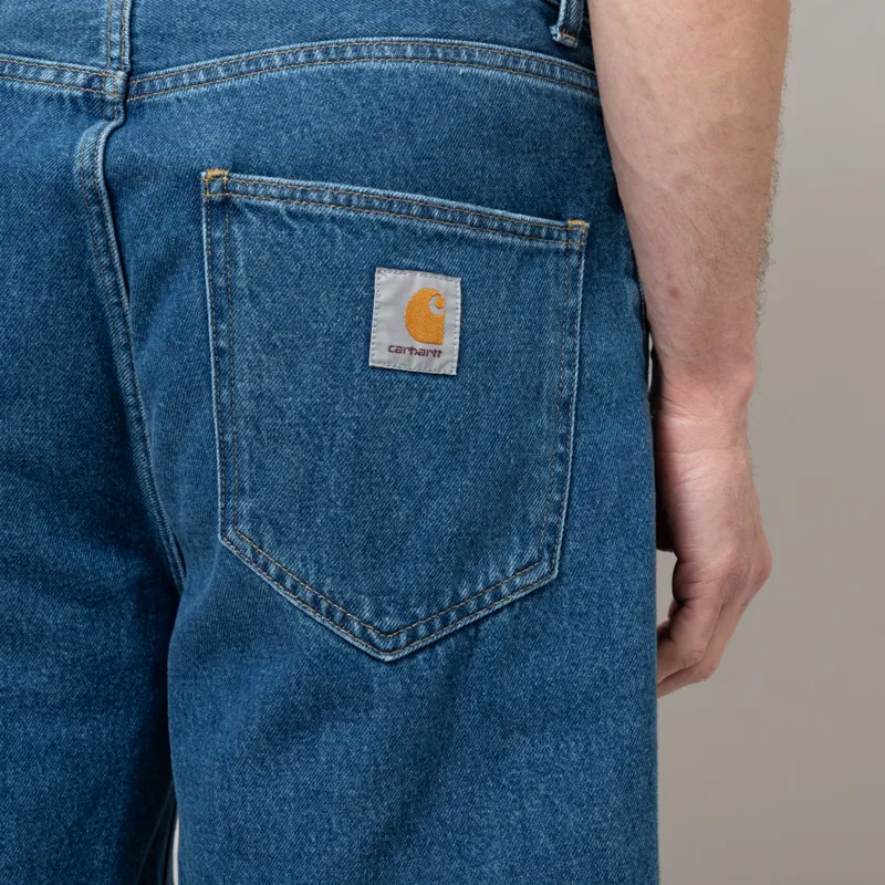 Carhartt WIP Nolan Shorts Blue Heavy Stonewashed-6