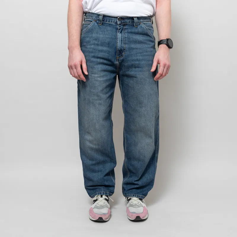 Carhartt WIP OG Single Knee Pant Blue Dark Used Wash Camano Denim