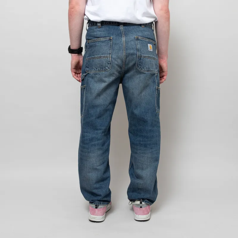 Carhartt WIP OG Single Knee Pant Blue Dark Used Wash Camano Denim-3
