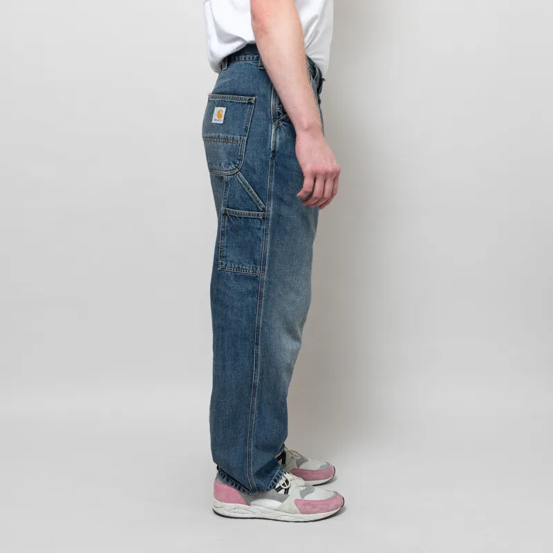 Carhartt WIP OG Single Knee Pant Blue Dark Used Wash Camano Denim-4