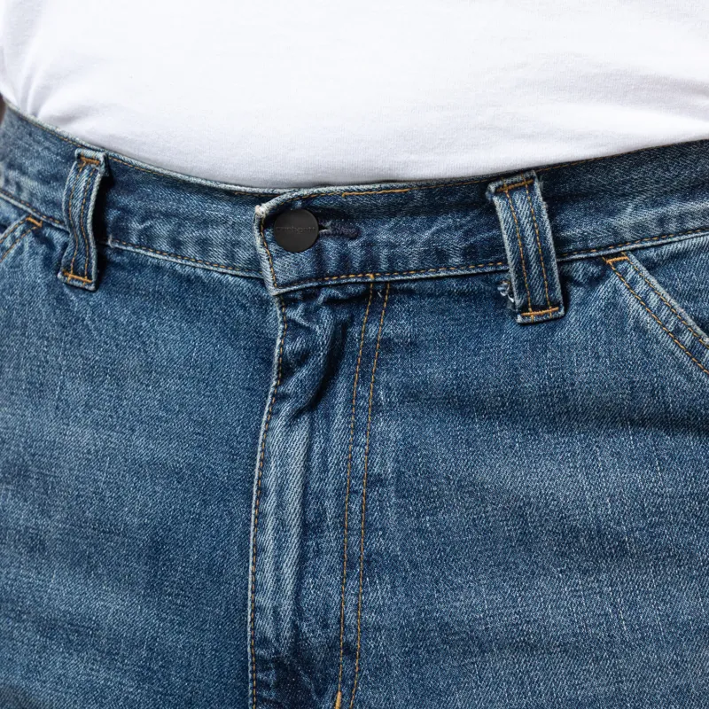 Carhartt WIP OG Single Knee Pant Blue Dark Used Wash Camano Denim-6