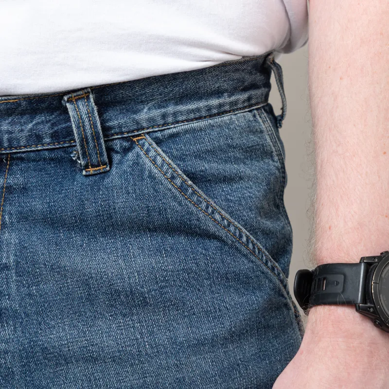 Carhartt WIP OG Single Knee Pant Blue Dark Used Wash Camano Denim-11