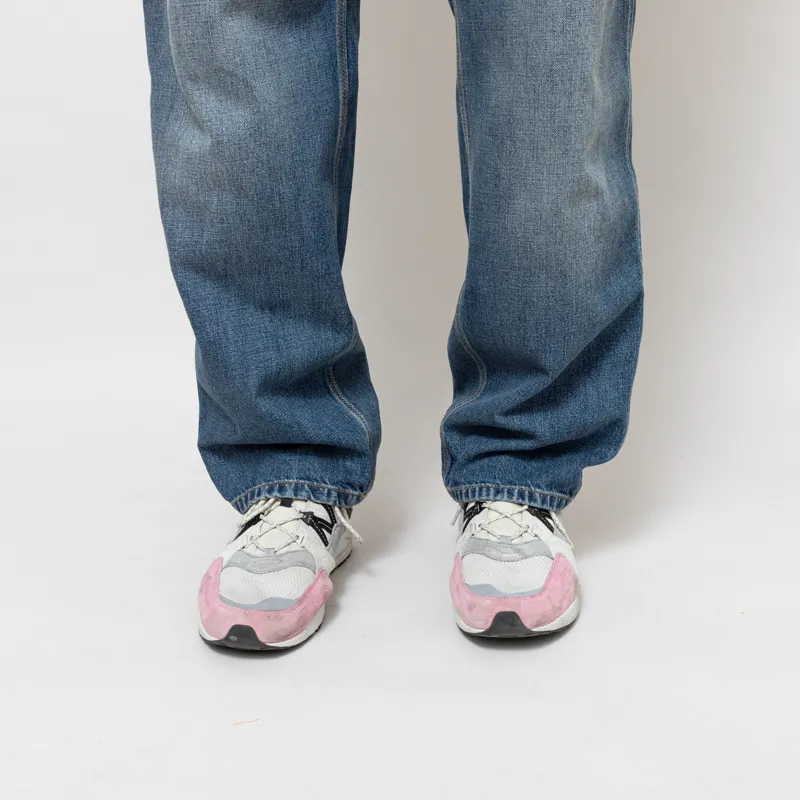 Carhartt WIP OG Single Knee Pant Blue Dark Used Wash Camano Denim-5