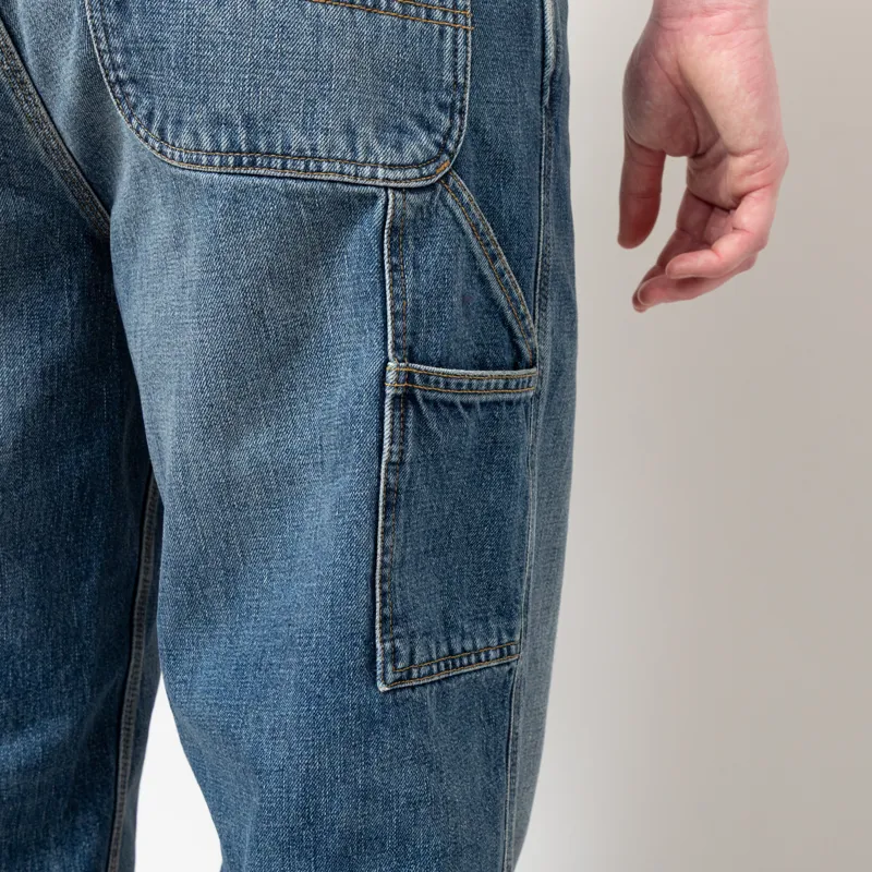 Carhartt WIP OG Single Knee Pant Blue Dark Used Wash Camano Denim-9