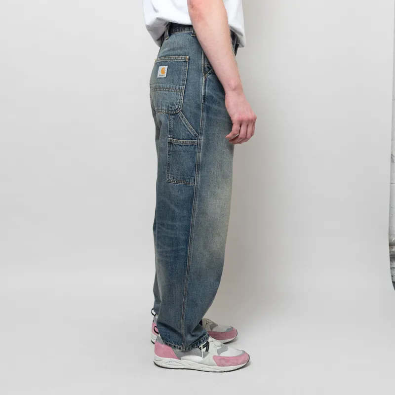 Carhartt WIP OG Single Knee Pant Blue Worn Used Wash Camano Denim-4