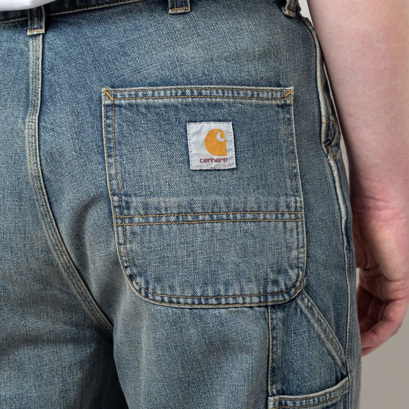 Carhartt WIP OG Single Knee Pant Blue Worn Used Wash Camano Denim-7