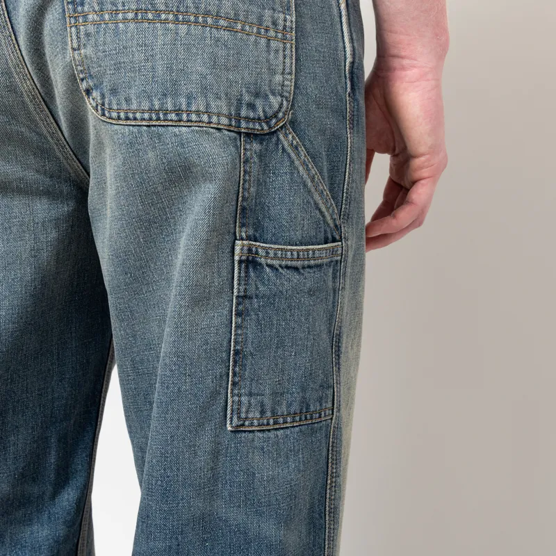 Carhartt WIP OG Single Knee Pant Blue Worn Used Wash Camano Denim-9