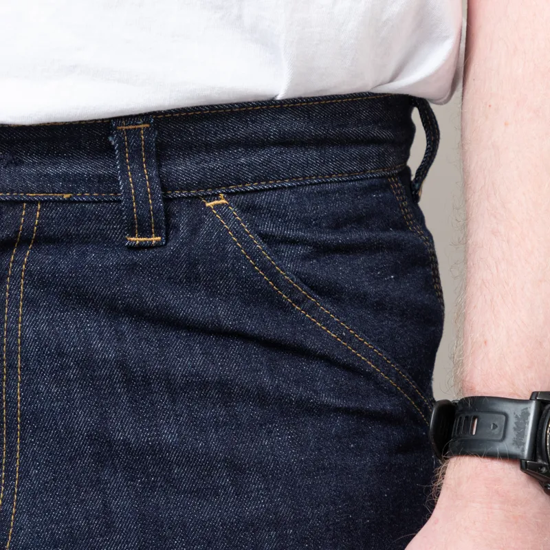 Carhartt WIP OG Single Knee Pant Blue Rinsed Camano Denim-11