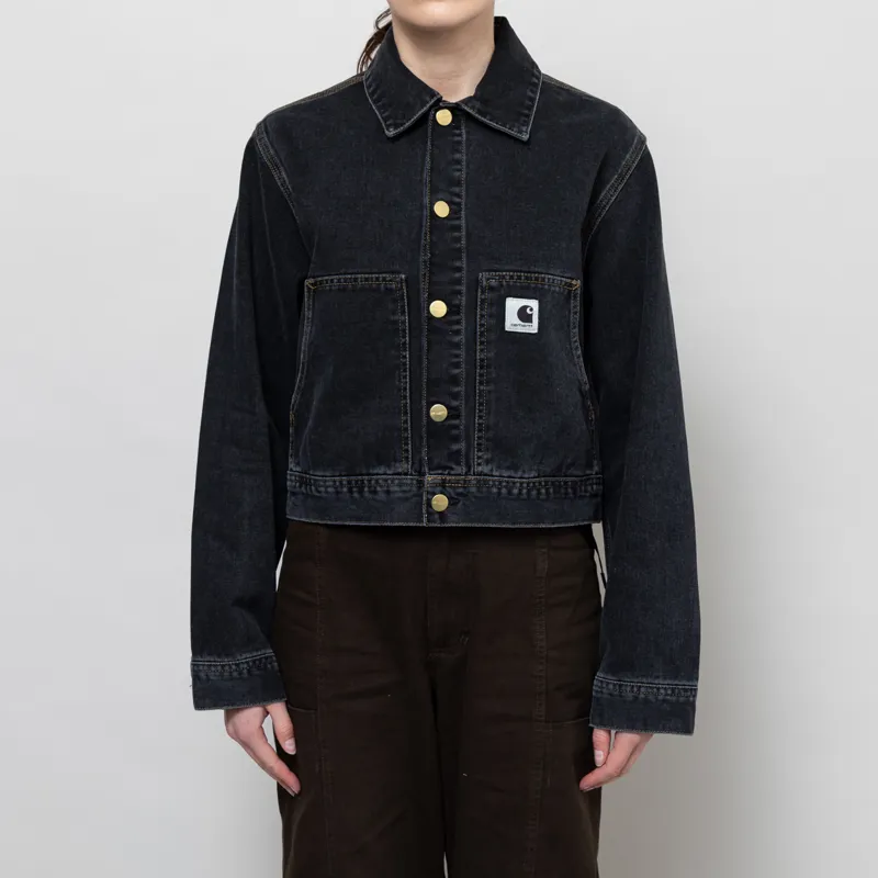 Carhartt WIP Womens Arc Jacket Black Stone Washed