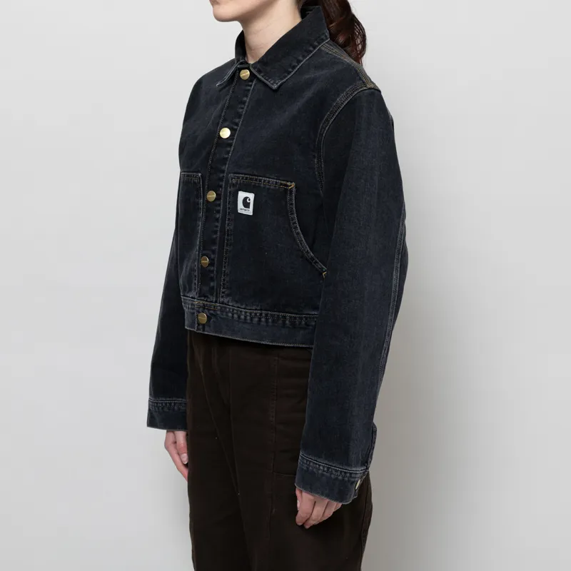 Carhartt WIP Womens Arc Denim Jacket Black Stone Washed