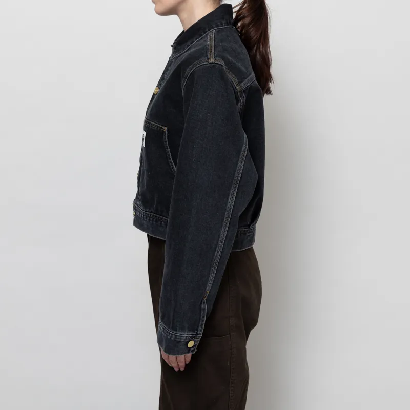 Carhartt WIP Womens Arc Jacket Black Stone Washed-2