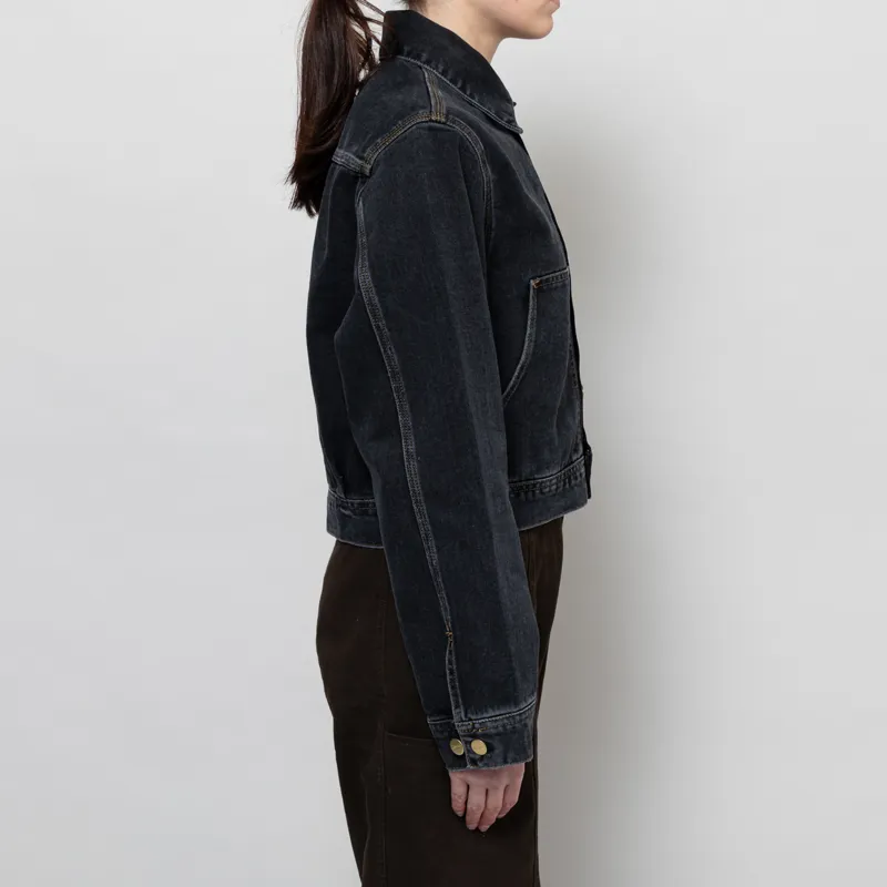 Carhartt WIP Womens Arc Jacket Black Stone Washed-4