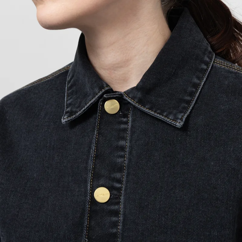 Carhartt WIP Womens Arc Jacket Black Stone Washed-5