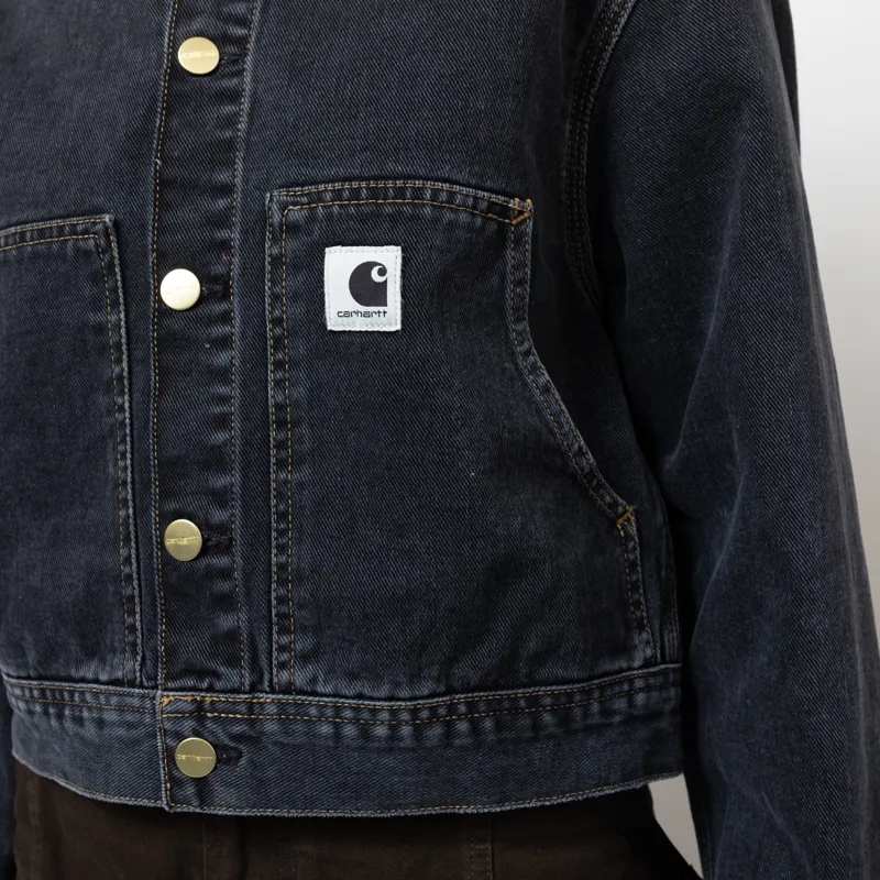 Carhartt WIP Womens Arc Jacket Black Stone Washed-7