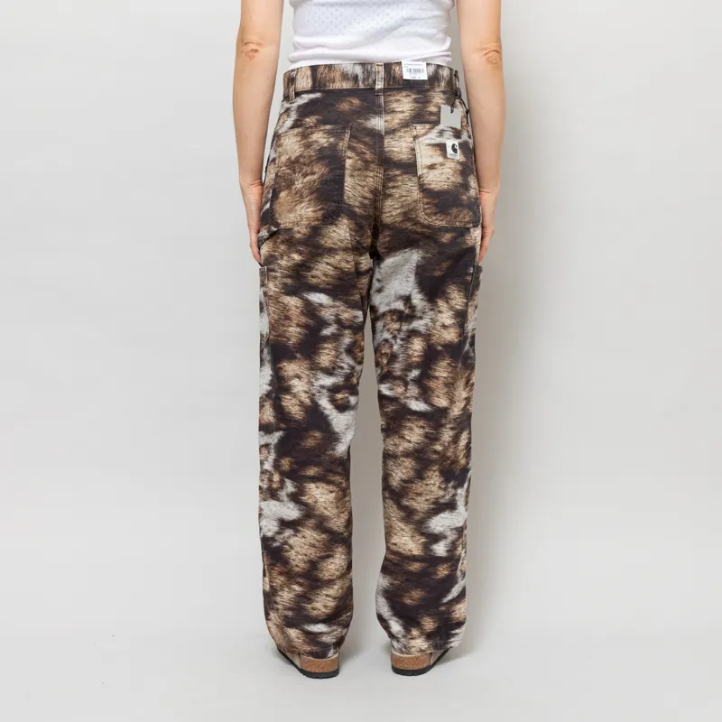 Carhartt WIP Womens Brandon Single Knee Pants Wild Dog Print Stonewashed-3