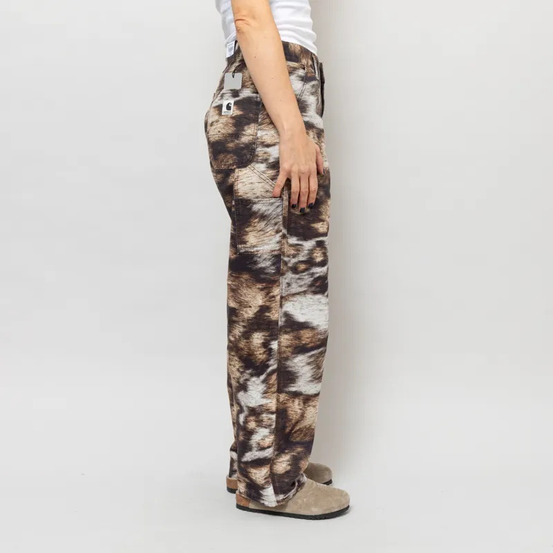 Carhartt WIP Womens Brandon Single Knee Pants Wild Dog Print Stonewashed-4
