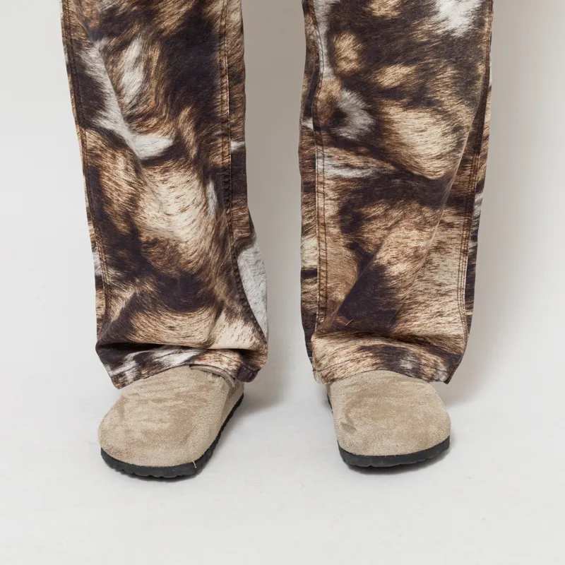 Carhartt WIP Womens Brandon Single Knee Pants Wild Dog Print Stonewashed-5