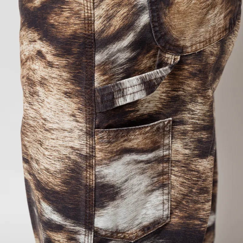 Carhartt WIP Womens Brandon Single Knee Pants Wild Dog Print Stonewashed-8