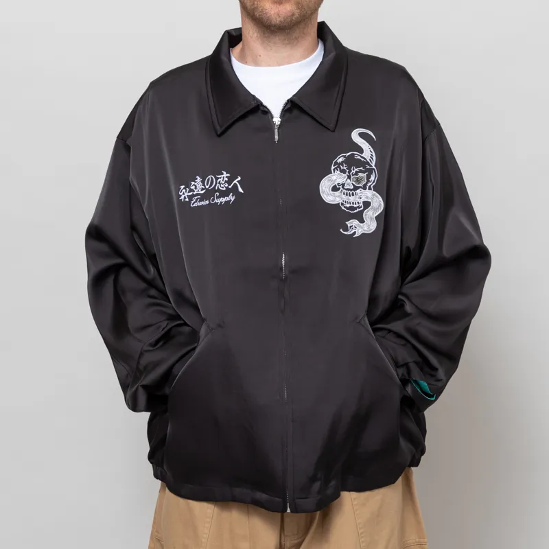 Edwin Mens Forever Lover Satin Jacket Black