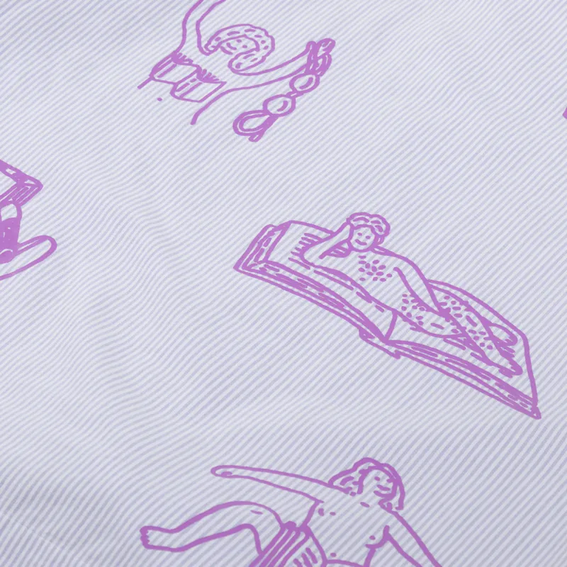 Edwin Readers Club Shirt Lila White-9