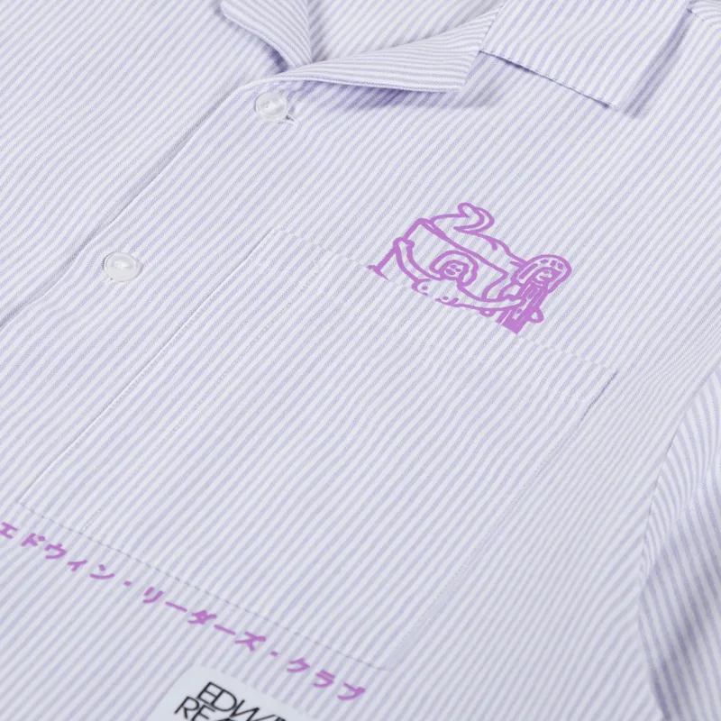 Edwin Readers Club Shirt Lila White-5