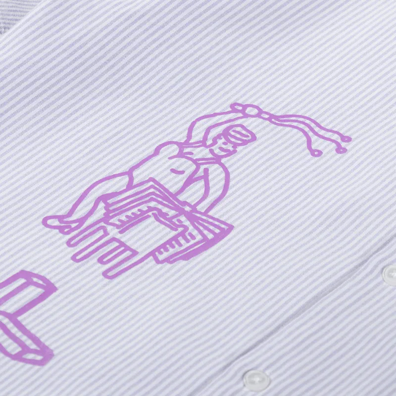 Edwin Readers Club Shirt Lila White-7