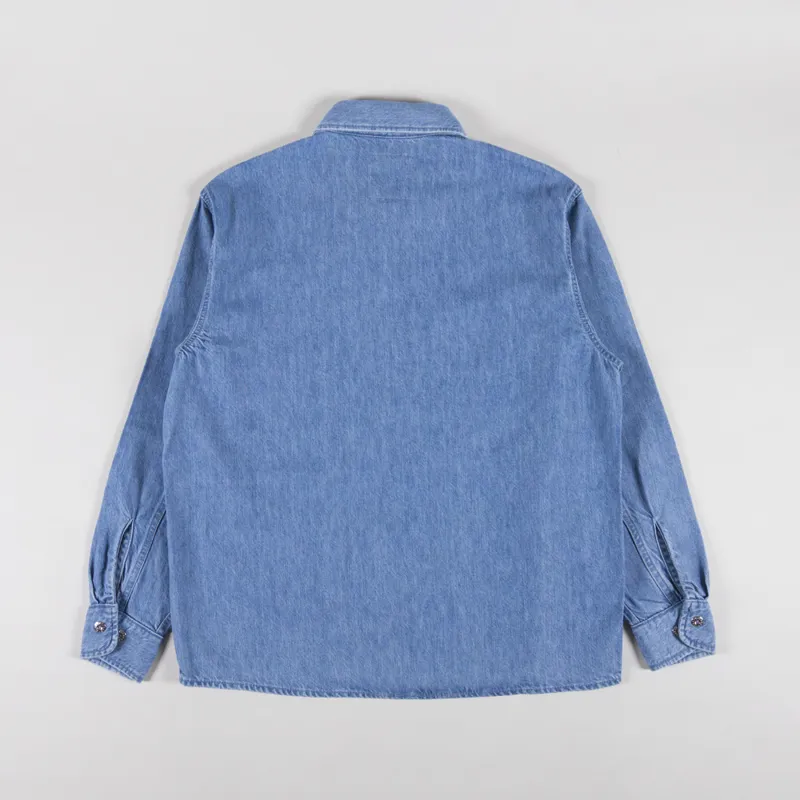 Edwin Big-DNM Long Sleeve Shirt Blue-1