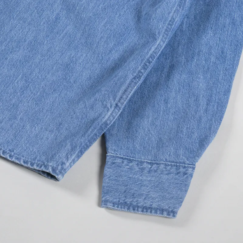 Edwin Big-DNM Long Sleeve Shirt Blue-7