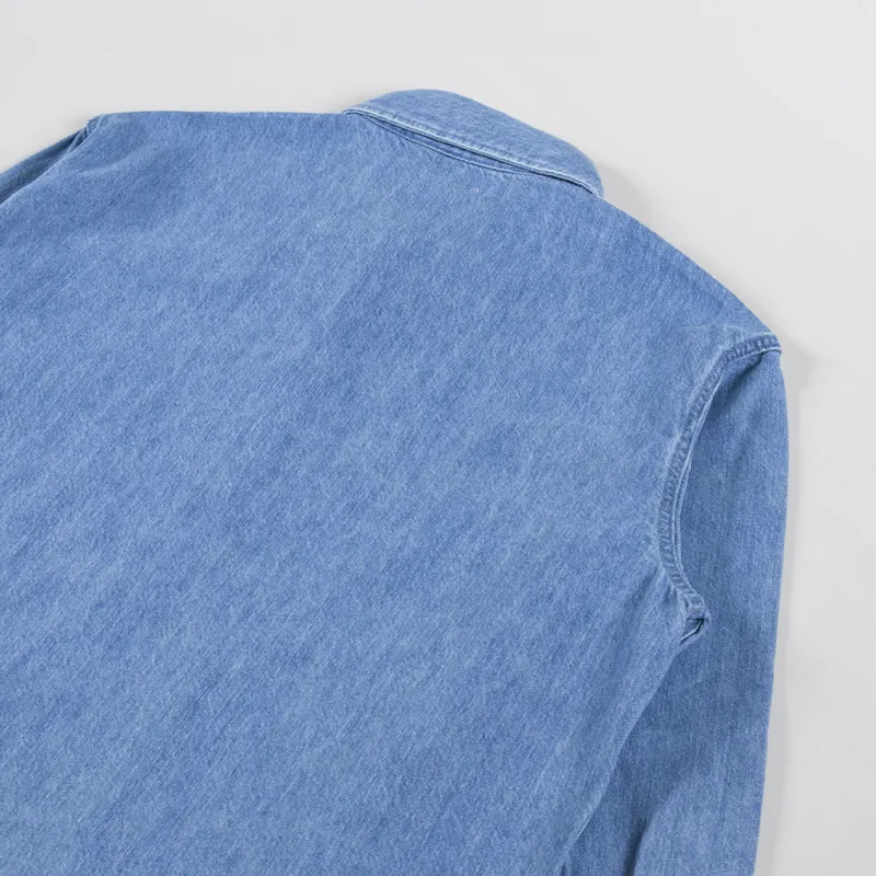 Edwin Big-DNM Long Sleeve Shirt Blue-3