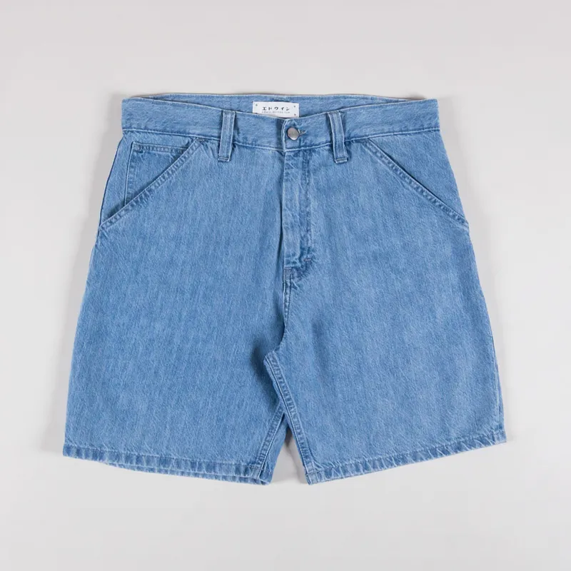 Edwin Bridger Shorts Blue Heavy Bleach Wash