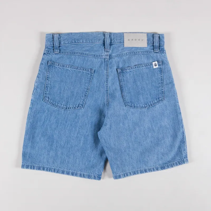 Edwin Bridger Shorts Blue Heavy Bleach Wash-1
