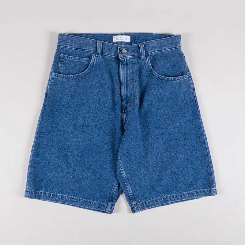 Edwin Worker Shorts Blue Light Stone Washed
