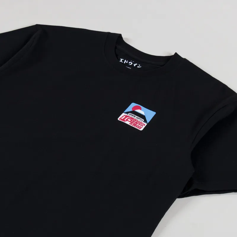Edwin Sunset On Fuji San T Shirt Black-1