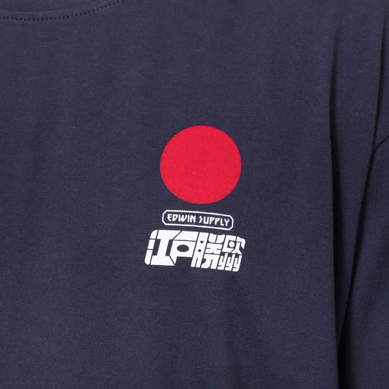 Edwin Sun T Shirt Maritime Blue-4