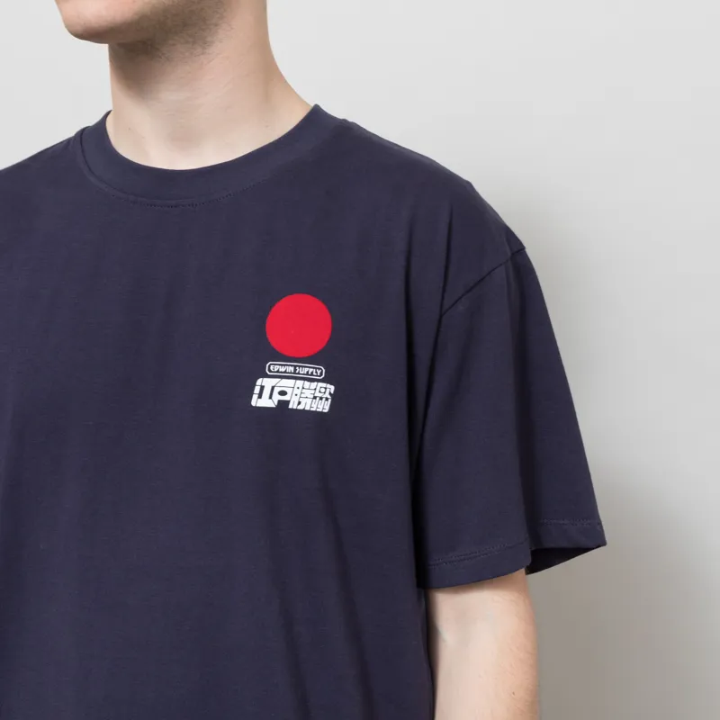 Edwin Sun T Shirt Maritime Blue-2