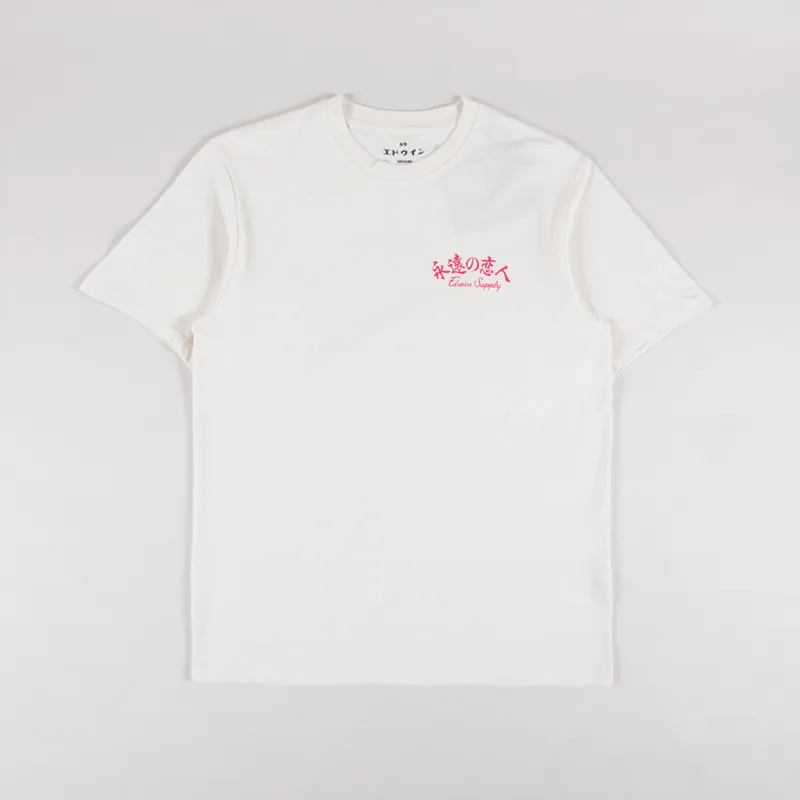 Edwin Forever Lover T Shirt Whisper White-1