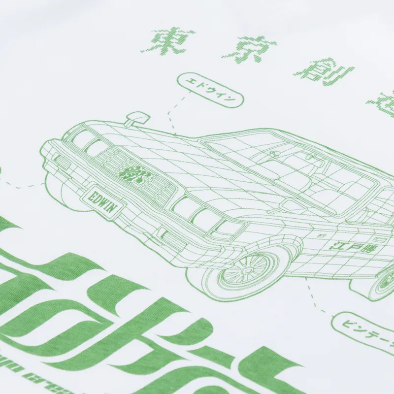 Edwin Staff T Shirt White-4