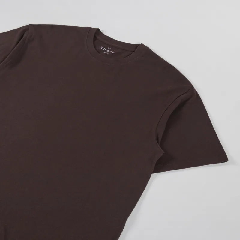 Edwin Oversize Basic T Shirt Coffee Bean-1