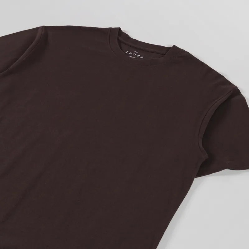 Edwin Oversize Basic T Shirt Coffee Bean-1