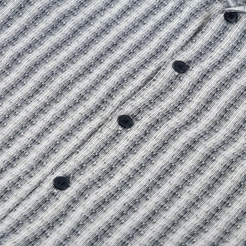 Edwin Saga Shirt Black White Garment Washed-4