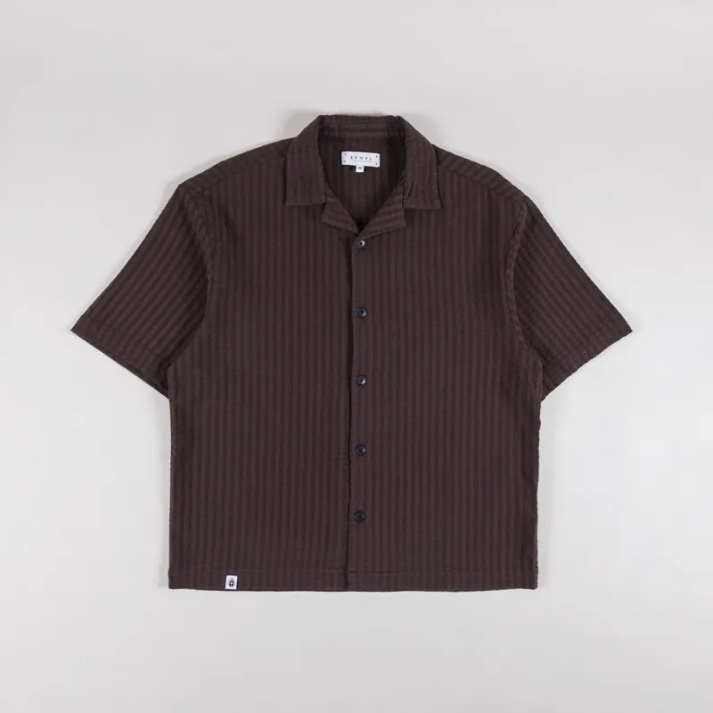 Edwin Saga Shirt Brown Garment Washed