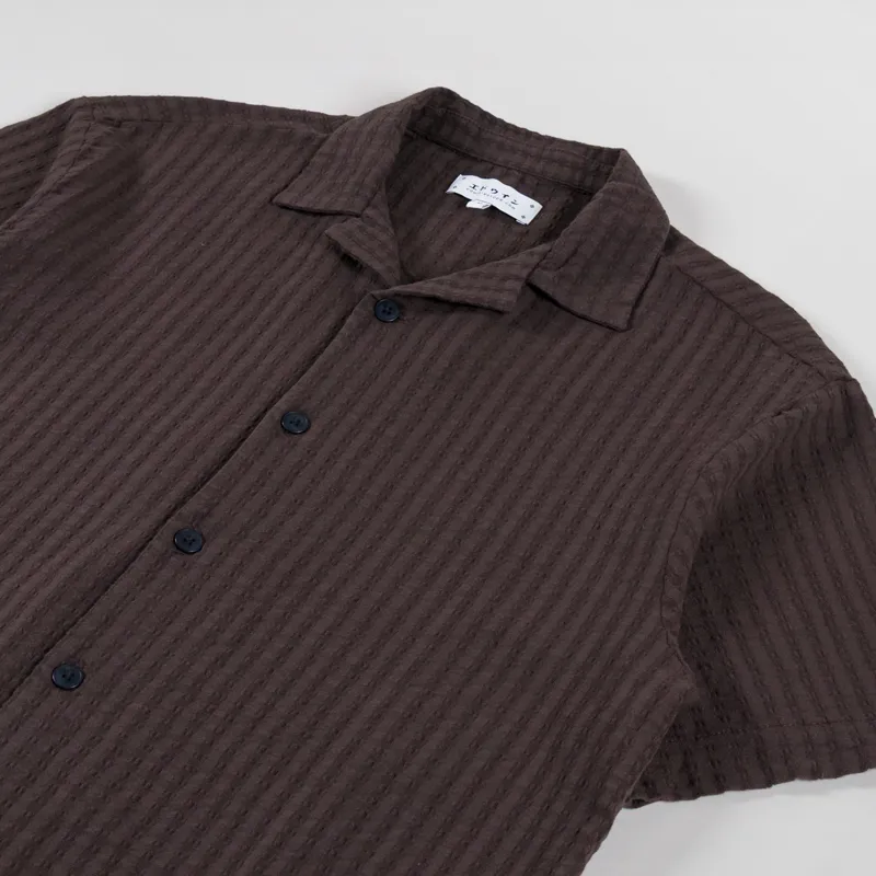 Edwin Saga Shirt Brown Garment Washed-1
