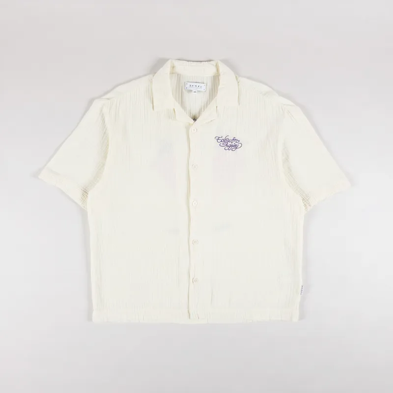 Edwin Melt The Chaos Shirt Cream Garment Washed-1