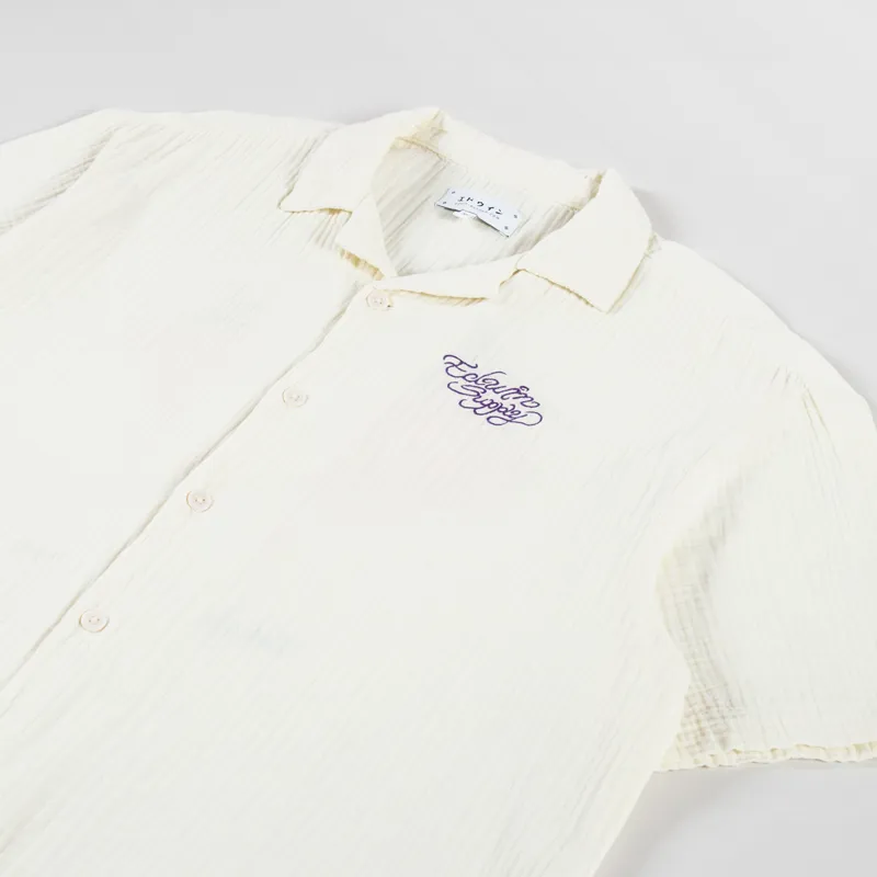Edwin Melt The Chaos Shirt Cream Garment Washed-3