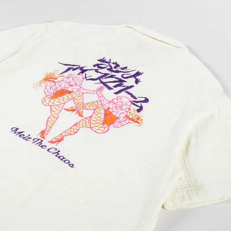 Edwin Melt The Chaos Shirt Cream Garment Washed-2