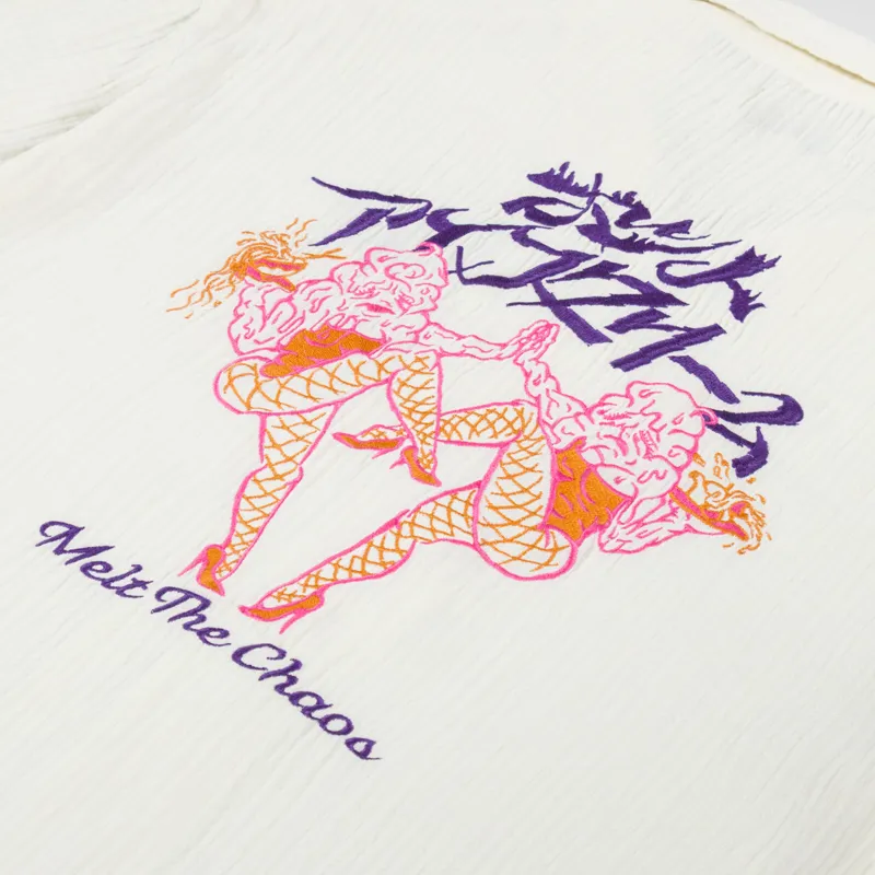 Edwin Melt The Chaos Shirt Cream Garment Washed-4