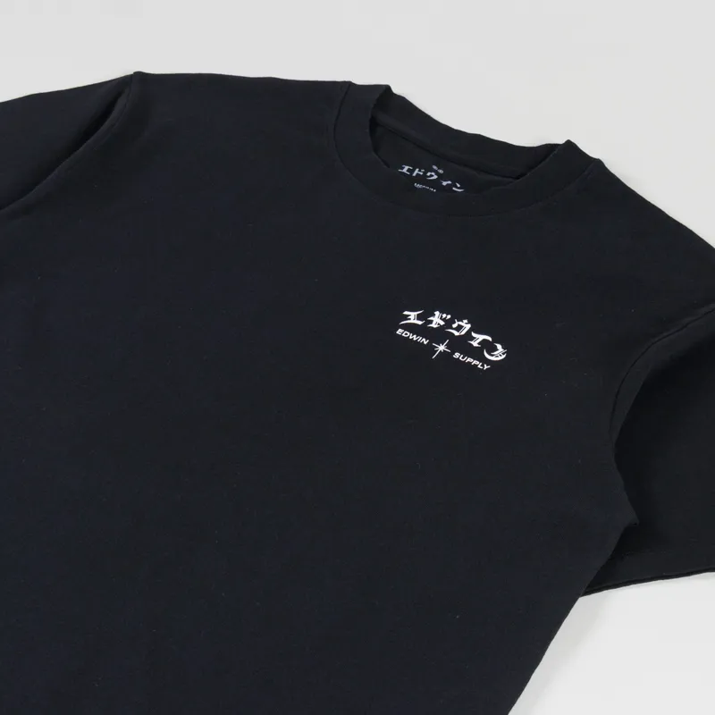 Edwin High Life Low Levels Chest T Shirt Black-1