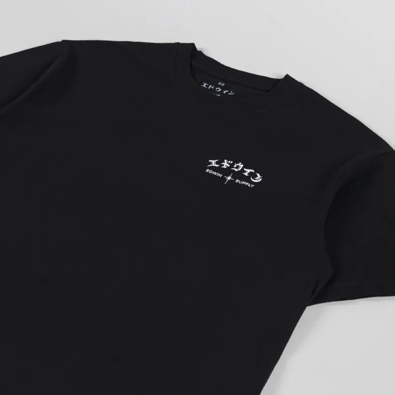 Edwin High Life Low Levels Chest T Shirt Black-1