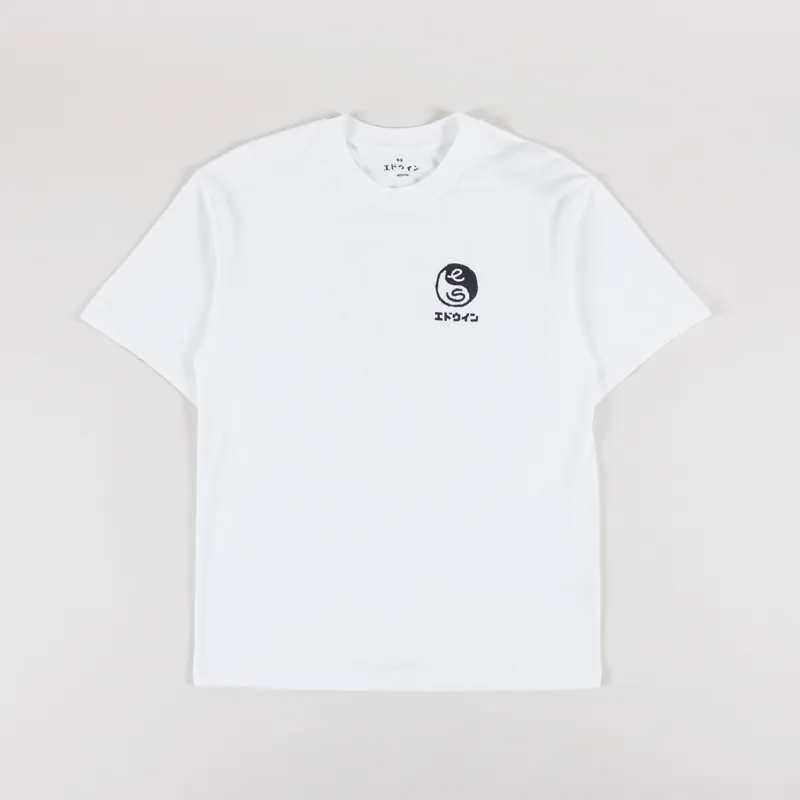 Edwin High Bear T Shirt White-1
