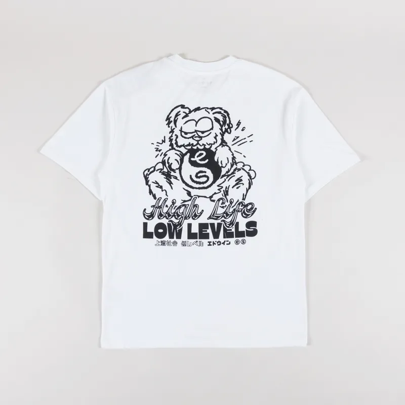 Edwin High Bear T Shirt White